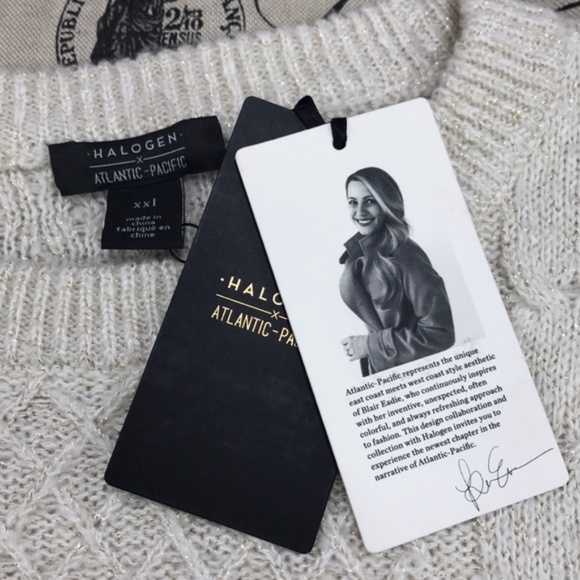 Halogen X Atlantic-Pacific Cable Knit Sweater - Picture 4 of 7